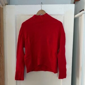 RELAXED CASHMERE TURTLENECK SWEATER BANANA REPUBLIC VIBRANT RED 100% CASHMERE